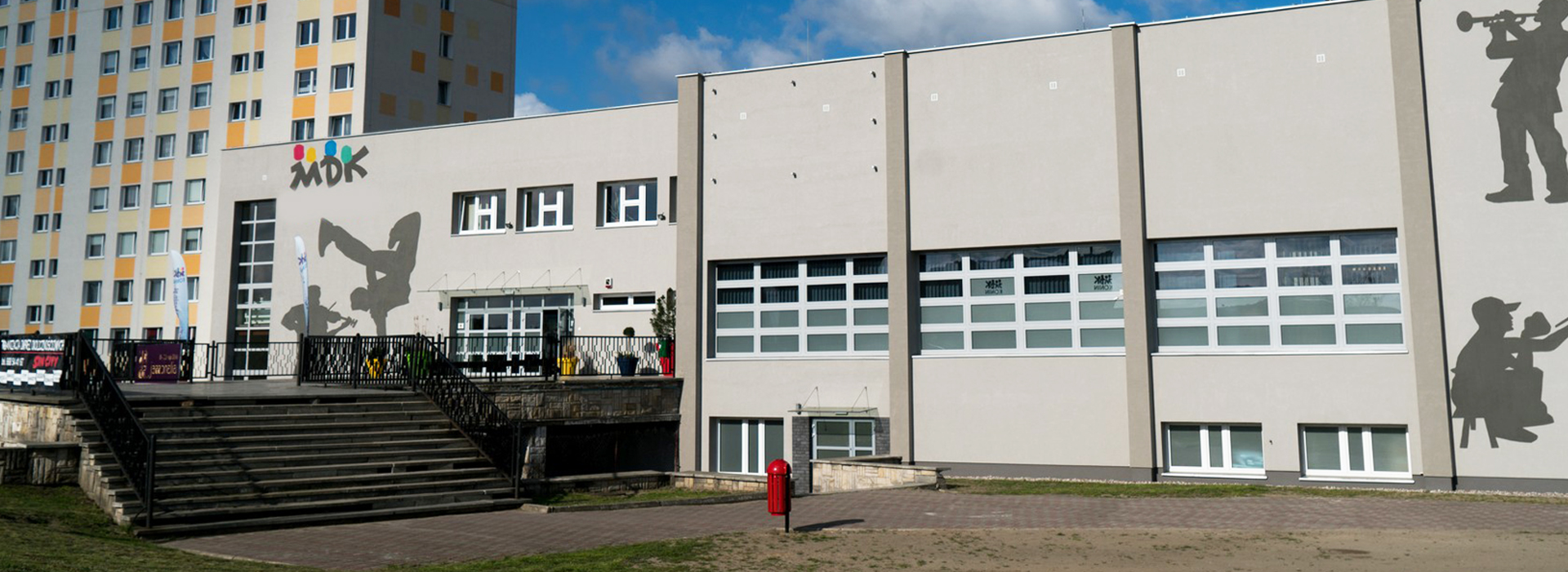 Widok szkoły z lotu ptaka